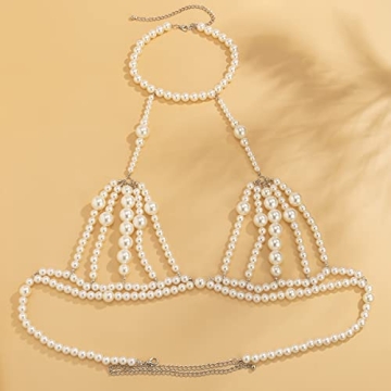 Elegant Ingemark Pearl Chest Body Chain Jewelry for Women