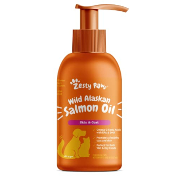 Wild Alaskan Salmon Oil for Pets - Omega 3 Liquid Supplement 8oz
