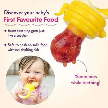 NatureBond Baby Food Feeder and Teether - Safe, Easy to Clean, Vibrant Colors