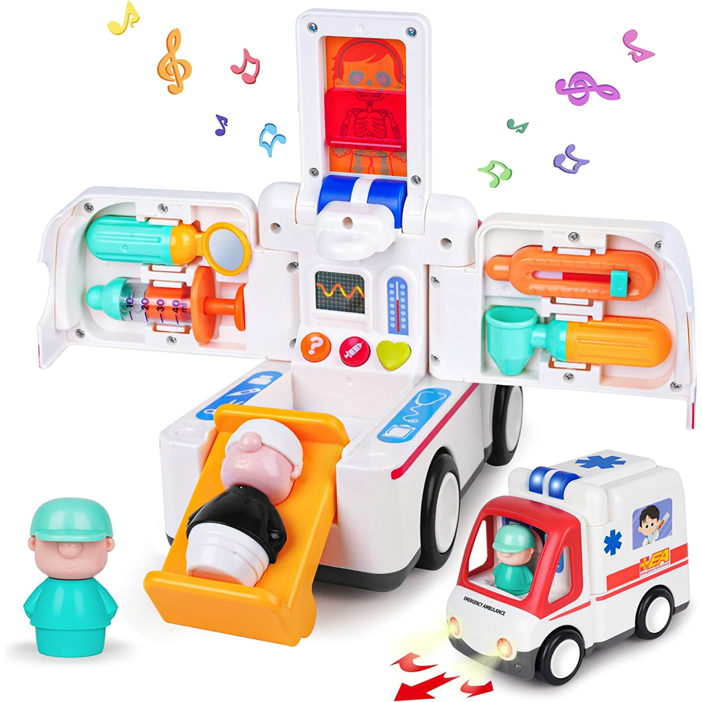 Musical Ambulance Toy Set for Kids' Pretend Play