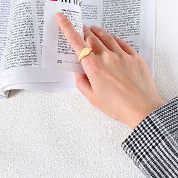 Jude Jewelers Stainless Steel Classical Simple Plain Oval Shape Signet Style Pinky Wedding Statement Promise Anniversary Ring