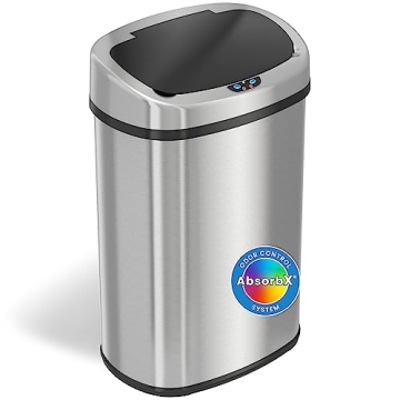 iTouchless SensorCan 13 Gallon Trash Can - Touchless, Stylish & Hygienic
