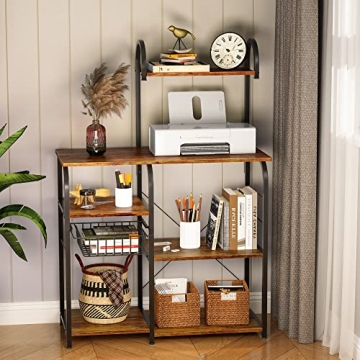 Mr IRONSTONE Vintage Bakers Rack Microwave Stand Kitchen Shelves