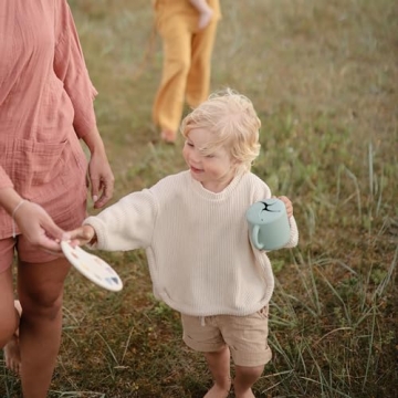 Mushie Silicone Snack Cup - Safe & Stylish Toddler Snack Container