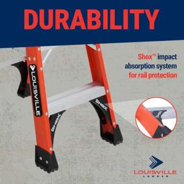 Louisville 6-Foot Fiberglass Ladder for Safety & Durability