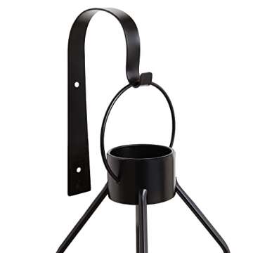 HPC Decor Black Metal Candle Wall Sconces Set for Home Elegance