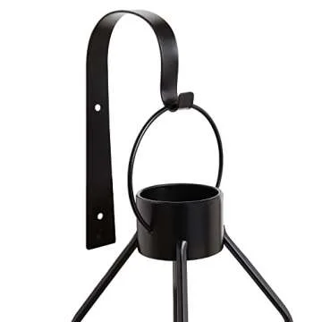 HPC Decor Black Metal Candle Wall Sconces Set for Home Elegance