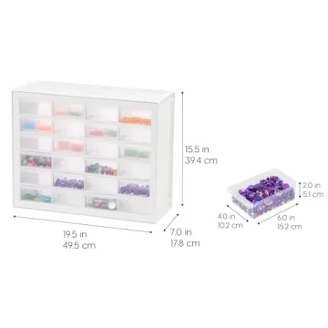 IRIS USA 24 Drawer Organizer for Crafts and Tools - Ultimate Storage Solution