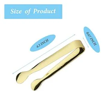 6PCS Ice Tongs Mini Sugar Tongs 4.25Inch Stainless Steel Small Serving Tongs, Small Kitchen Tiny Ton...