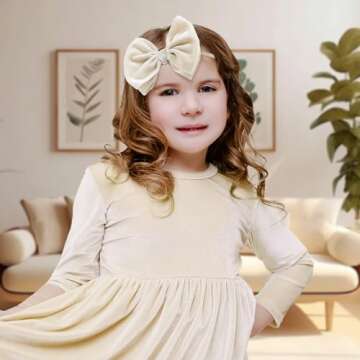 YanJie Hairband, 4pcs Handmade Halloween Baby Girl Headbands, Soft Nylon Stretchy Headband with Printed Pumpkin Spider for Newborn Toddler Infant Purple, Orange, Black