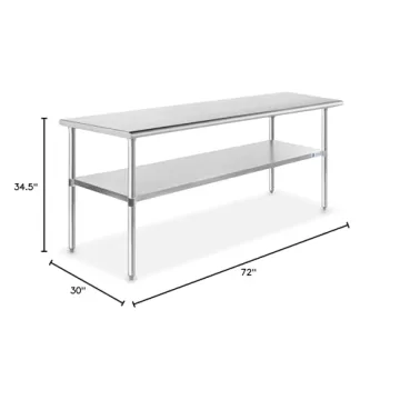 GRIDMANN Stainless Steel Work Table for Kitchen Prep