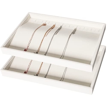 Elegant Velvet Necklace Organizer Trays for Jewelry Storage