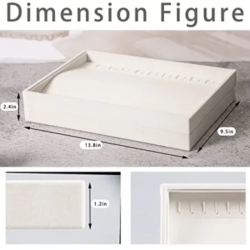 Elegant Velvet Necklace Organizer Trays for Jewelry Storage