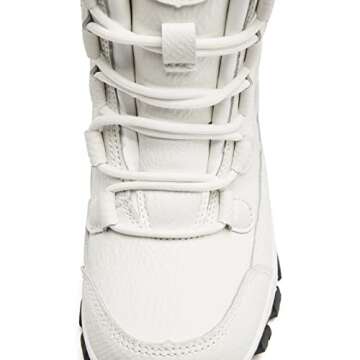 HOBIBEAR Women's Winter Snow Boots Waterproof Lightweight Warm Faux Fur Lined Mid-Calf Booties（White Size 8 Women