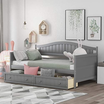 LostCat Twin Daybed with Storage Drawers for Kids