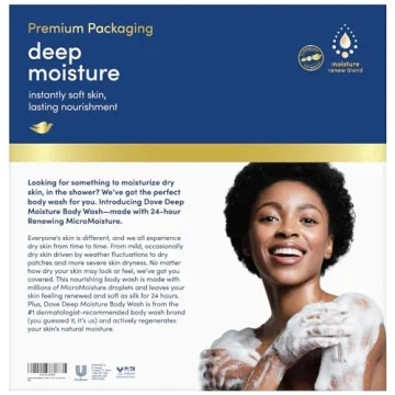 Dove Deep Moisture Body Wash for All Skin – 22 Oz Pack