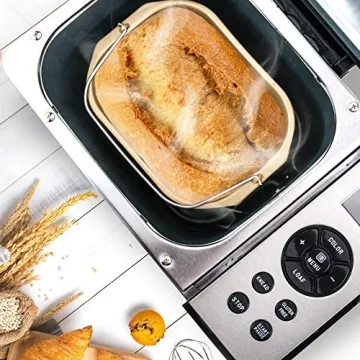 Secura Stainless Steel Bread Maker 2.2lb with 19 Settings