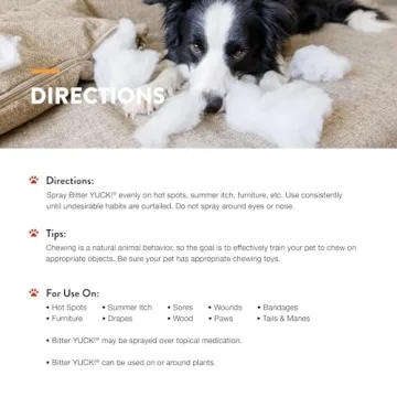 NaturVet Bitter Yuck No Chew Spray for All Pets - 8oz