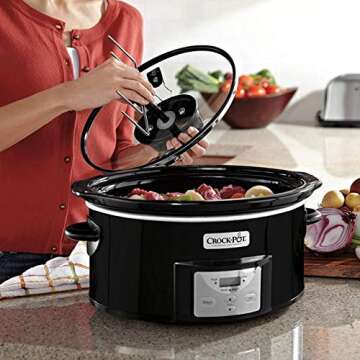 Crock-Pot SCCPVC600AS-B 6-Quart Digital Slow Cooker with iStir Stirring System, Black, 6 Qt