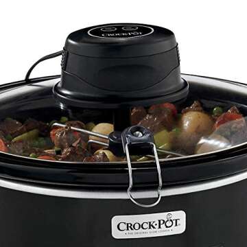 Crock-Pot SCCPVC600AS-B 6-Quart Digital Slow Cooker with iStir Stirring System, Black, 6 Qt