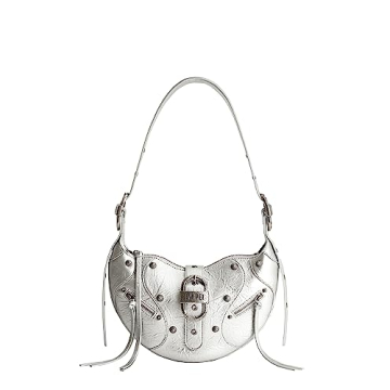 JW PEI Women's Tessa Shoulder Bag in Silver - Chic & Spacious Vegan Leather Handbag