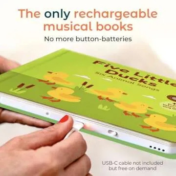 Cali's Books Five Little Ducks Nursery Rhymes Book | Musical Toddler Sound Book with 6 Songs