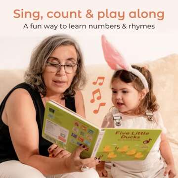 Cali's Books Five Little Ducks Interactive Musical Book for Toddlers