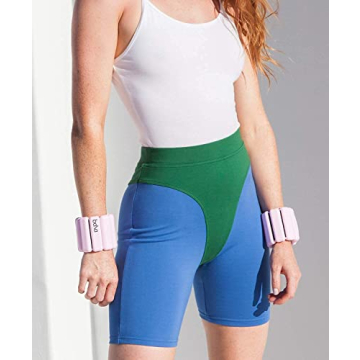 Bala Bangles - Set of 2 (2lb Each) | Adjustable Wearable Wrist & Ankle Weights | Yoga, Dance, Barre, Pilates, Cardio, Aerobics, Walking | Blush Pink