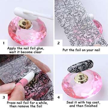 Macute Gold Nail Foils - Holographic Effect for Nails