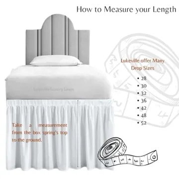 Elegant Twin XL Dorm Bed Skirt - Enhance Your College Room