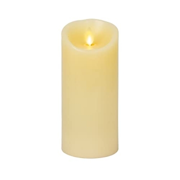 Luminara Moving Flame Ivory Candle - Realistic, Flameless Glow