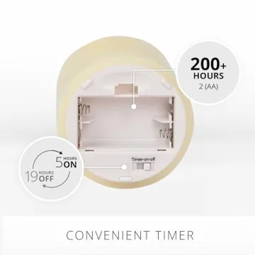 Luminara Moving Flame Ivory Candle - Realistic, Flameless Glow