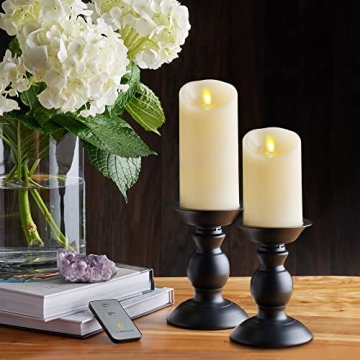 Luminara Moving Flame Ivory Candle - Realistic, Flameless Glow