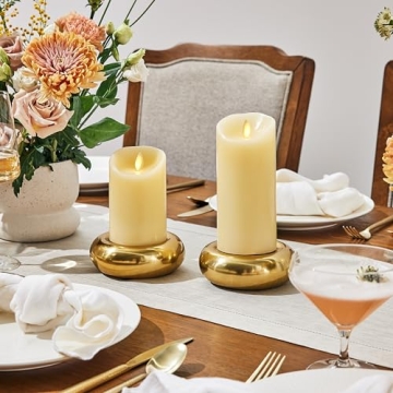 Luminara Moving Flame Ivory Candle - Realistic, Flameless Glow