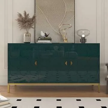 Clihome 3 Door Accent Storage Cabinet in Green