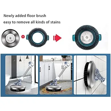 Michao Spin Mop Bucket Deluxe 360 Spinning Floor Cleaning System with 6 Microfiber Replacement Head Refills,62" Extended Handle,4X Wheel for Home Cleaning