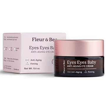 FLEUR & BEE Anti Aging Eye Cream | Clean, 100% Vegan & Cruelty Free | For Dark Circles, Puffy Eyes a...