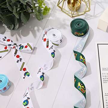 Back to School Grosgrain Ribbon Set for Creative Crafts