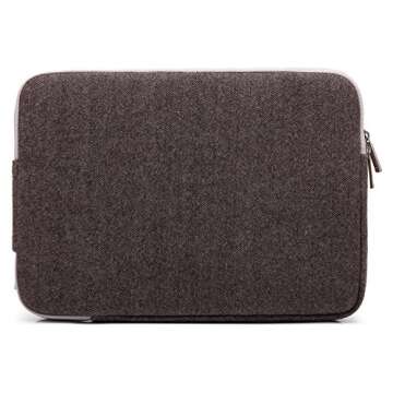 KAYOND Herringbone Woollen Water-Resistant for 13-13.3 Inch Laptop Sleeve Case Bag (13-13.3 Inches, Brown)