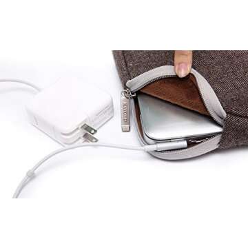 KAYOND Herringbone Woollen Water-Resistant for 13-13.3 Inch Laptop Sleeve Case Bag (13-13.3 Inches, Brown)