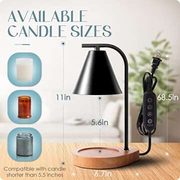 Aimoptg Candle Warmer Lamp - Elegant and Safe Home Decor with Timer and Dimmer Function
