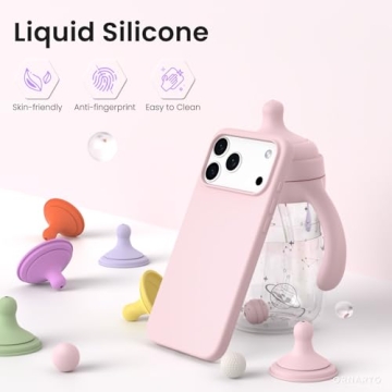 Stylish ORNARTO iPhone 17 Pro Max Silicone Case 6.9'