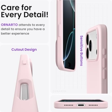 Stylish ORNARTO iPhone 17 Pro Max Silicone Case 6.9'