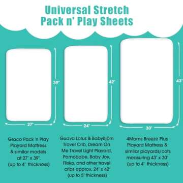 Stretchy Fitted Pack n Play Playard Sheet Set BROLEX 2 Pack Portable Mini Crib Sheets,Convertible Playard Mattress Cover,Ultra Soft Material,Pink White Arrow