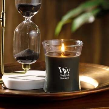 WoodWick Candle: Evening Bonfire - Premium Soy Wax