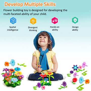 Byserten Gifts for 3-6 Year Old Girls Flower Garden Building Set 98 PCS Arts and Crafts for Girls 11...