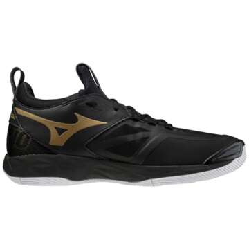 Mizuno Men's Wave Momentum 2 Volleyball Shoe - Black Gold