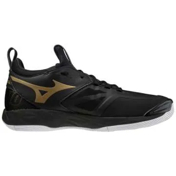 Mizuno Men's Wave Momentum 2 Volleyball Shoe - Black Gold