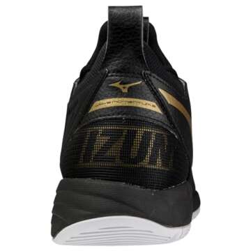 Mizuno Men's Wave Momentum 2 Volleyball Shoe - Black Gold