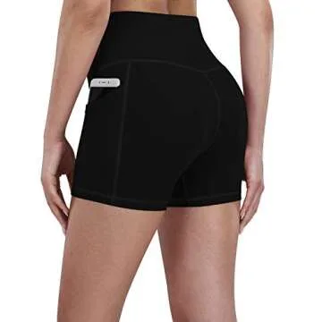 Fengbay 2 Pack 5" Biker Shorts for Women with Pockets, High Waist Workout Shorts for Women Compressi...